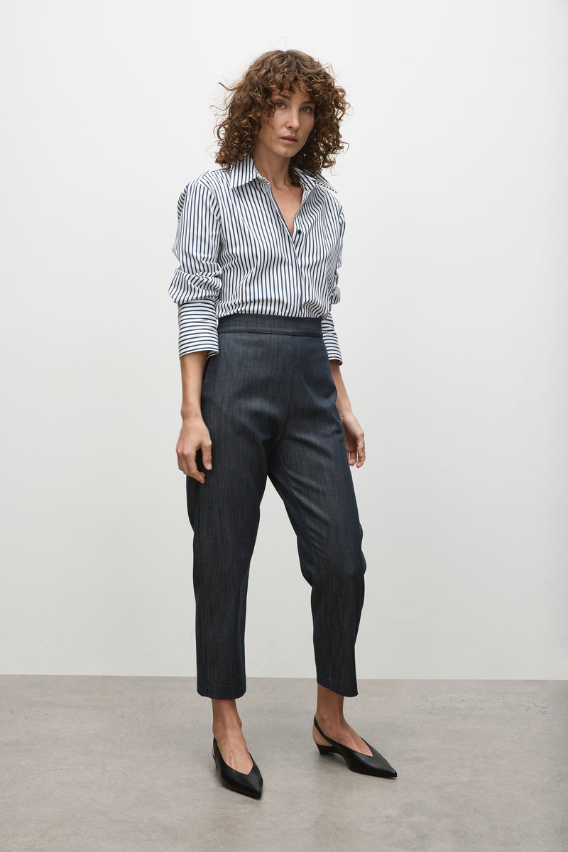 Mela Purdie Smooth Shirt F730 8560 - White/ Indigo