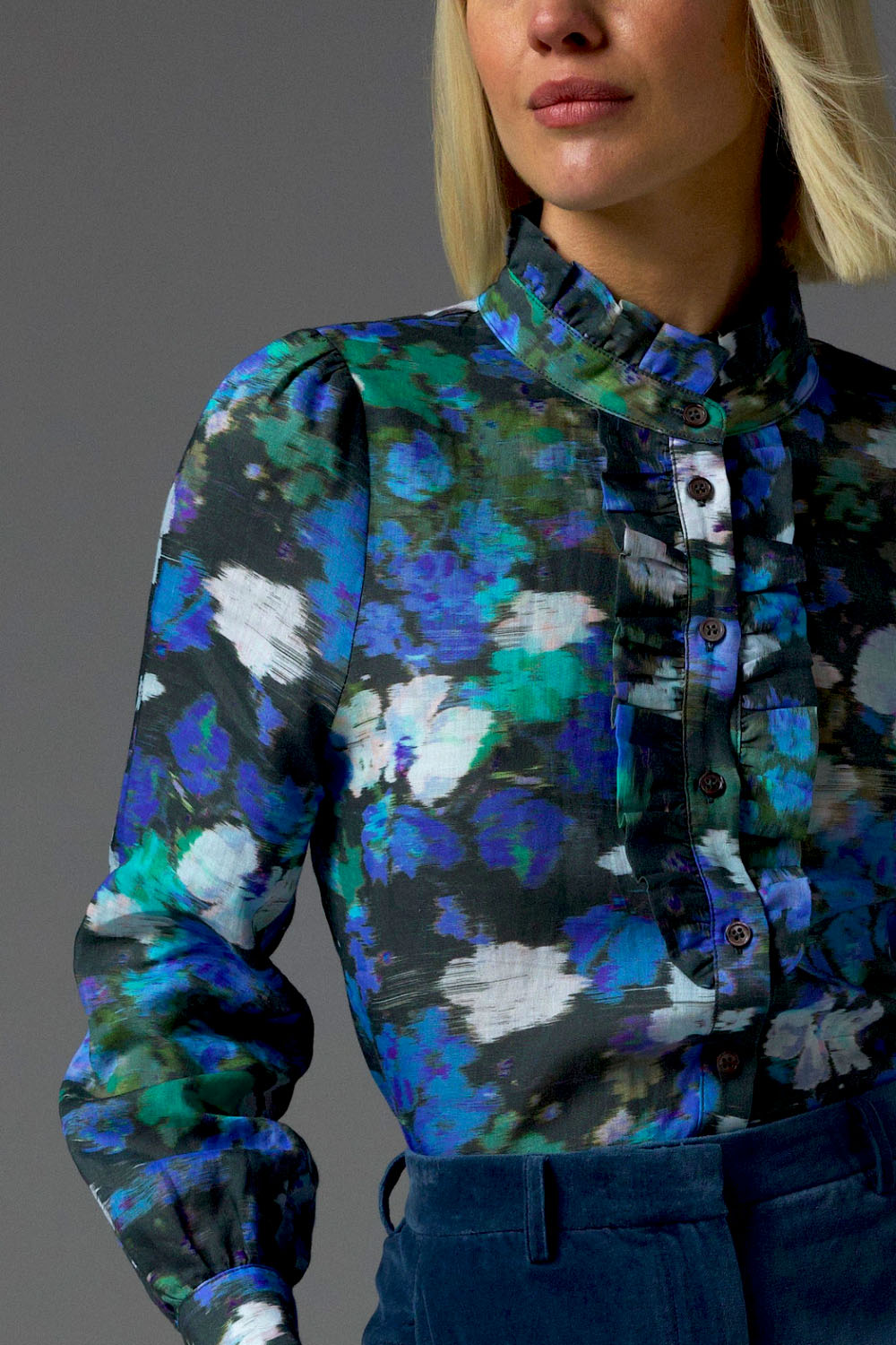 Zoe Kratzmann Dialect Top - Forest Blur
