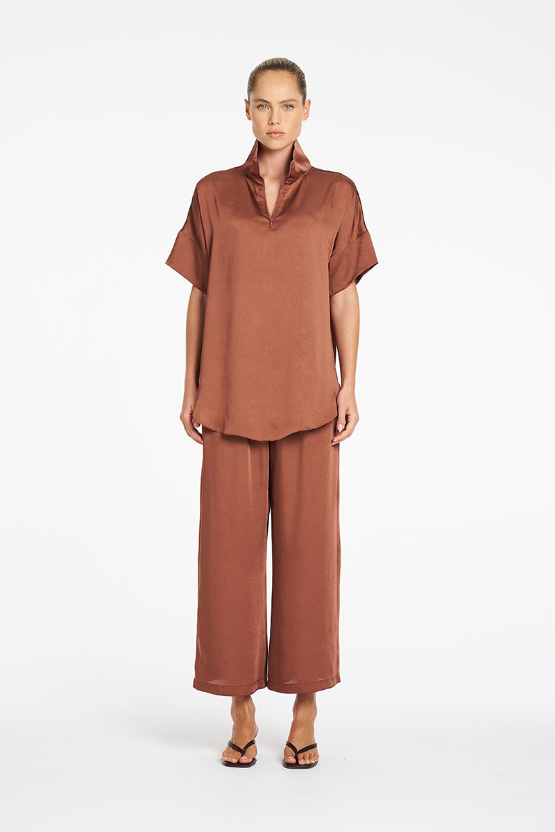 SEPTEMBER PRE ORDER Mela Purdie Funnel Tunic F624 80104 - Cinnabar