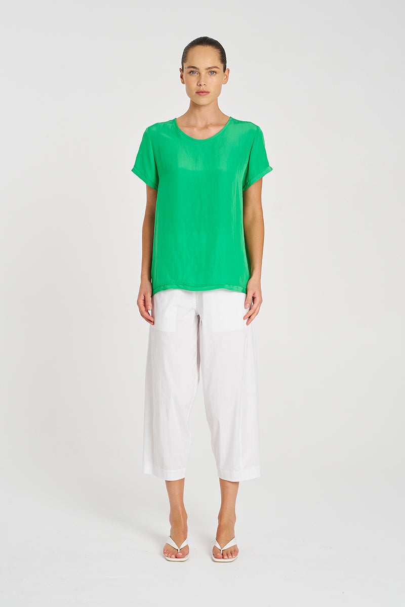 OCTOBER PRE ORDER Mela Purdie Cross Pant F65 1834 - WHITE and SADDLE