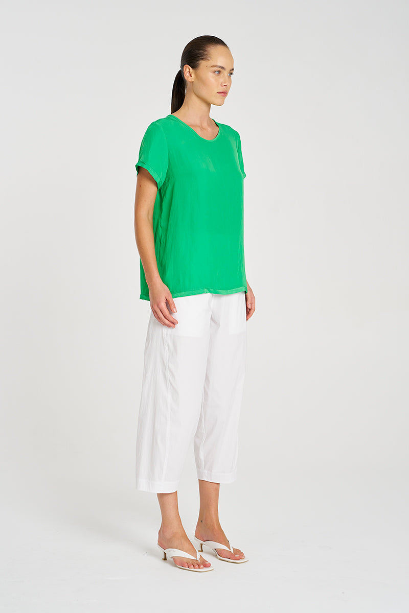 OCTOBER PRE ORDER Mela Purdie Cross Pant F65 1834 - WHITE and SADDLE