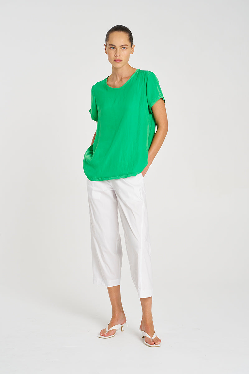 OCTOBER PRE ORDER Mela Purdie Cross Pant F65 1834 - WHITE and SADDLE