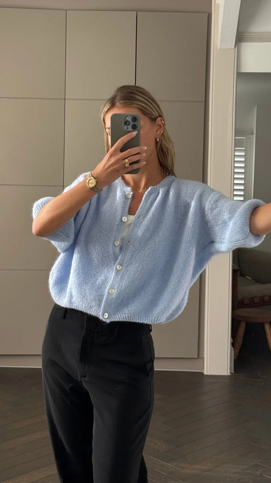 Pre Order August CHARLI London Emme Cardigan - SKY