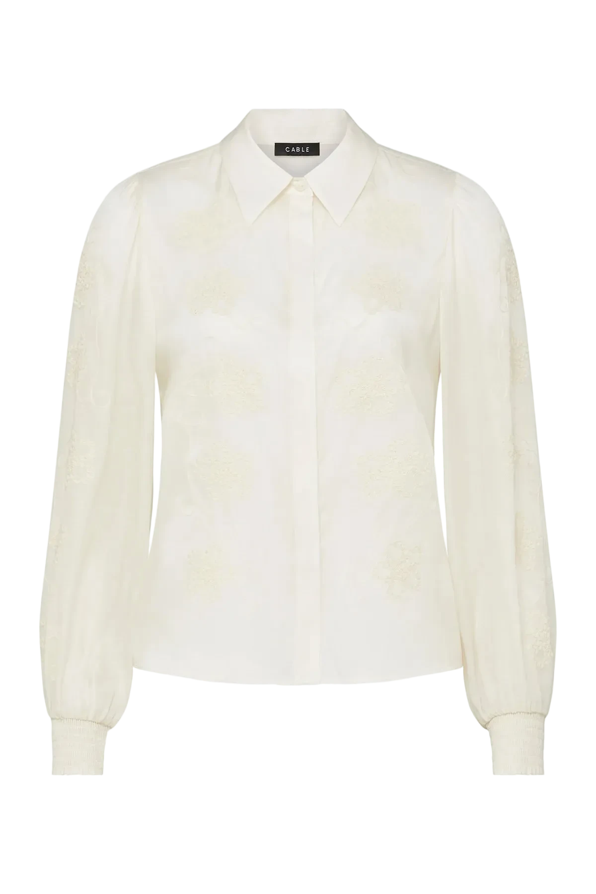 Cable Melbourne Faith Embroidered Blouse - Ecru