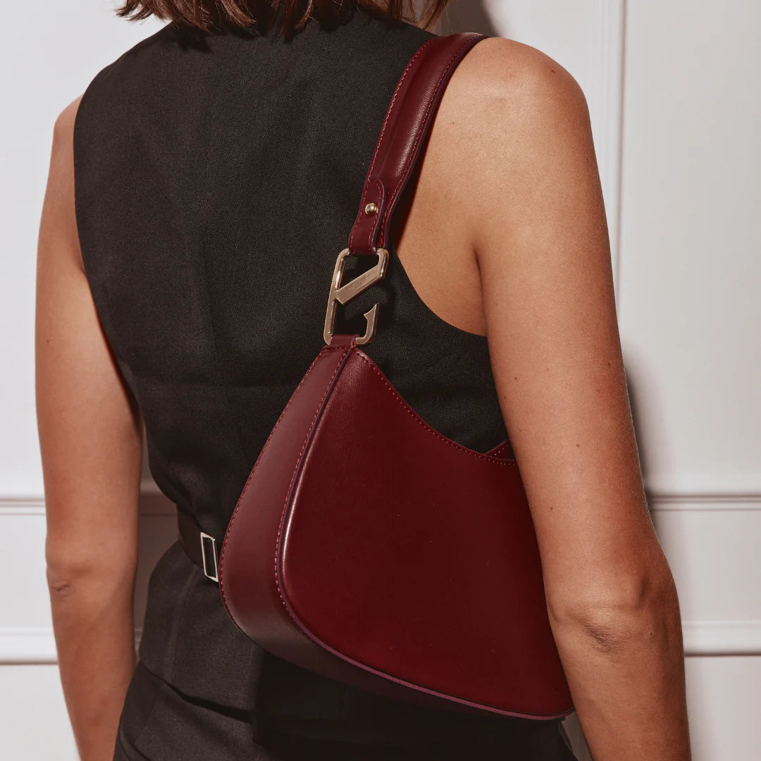 Vestirsi Alyssa Bordeaux Asymmetrical Bag