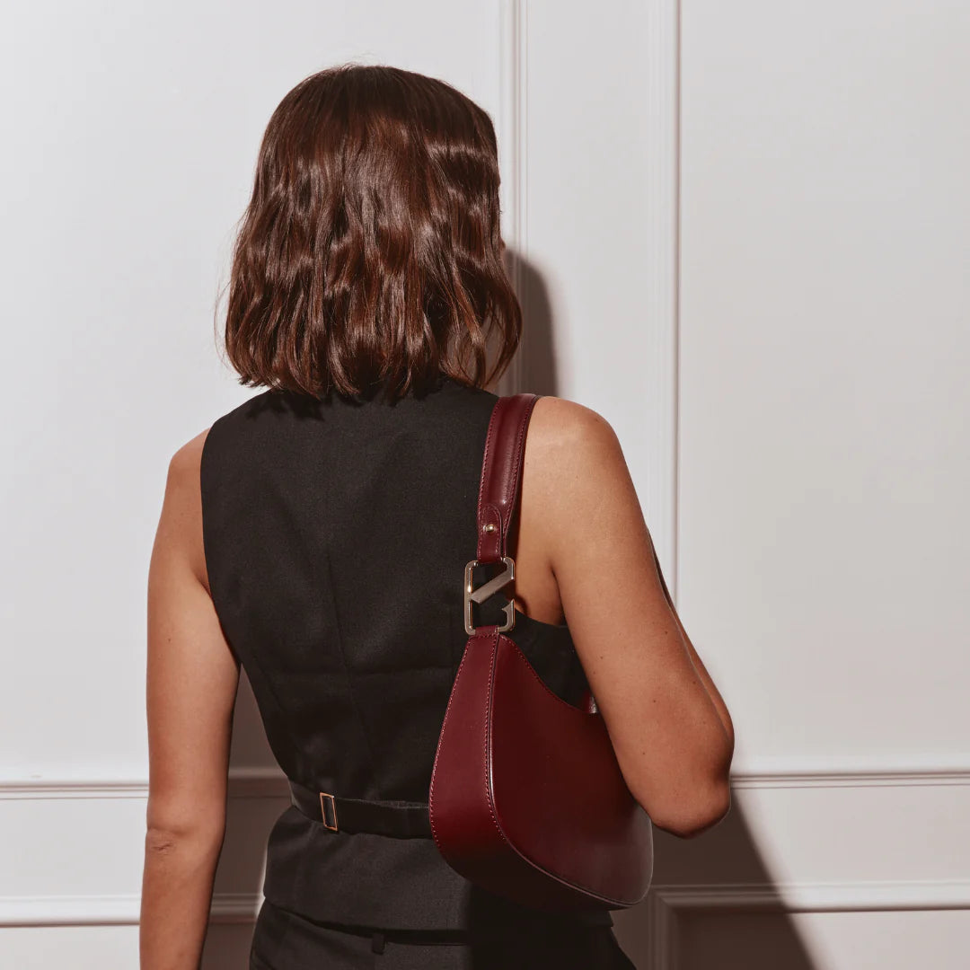 Vestirsi Alyssa Bordeaux Asymmetrical Bag