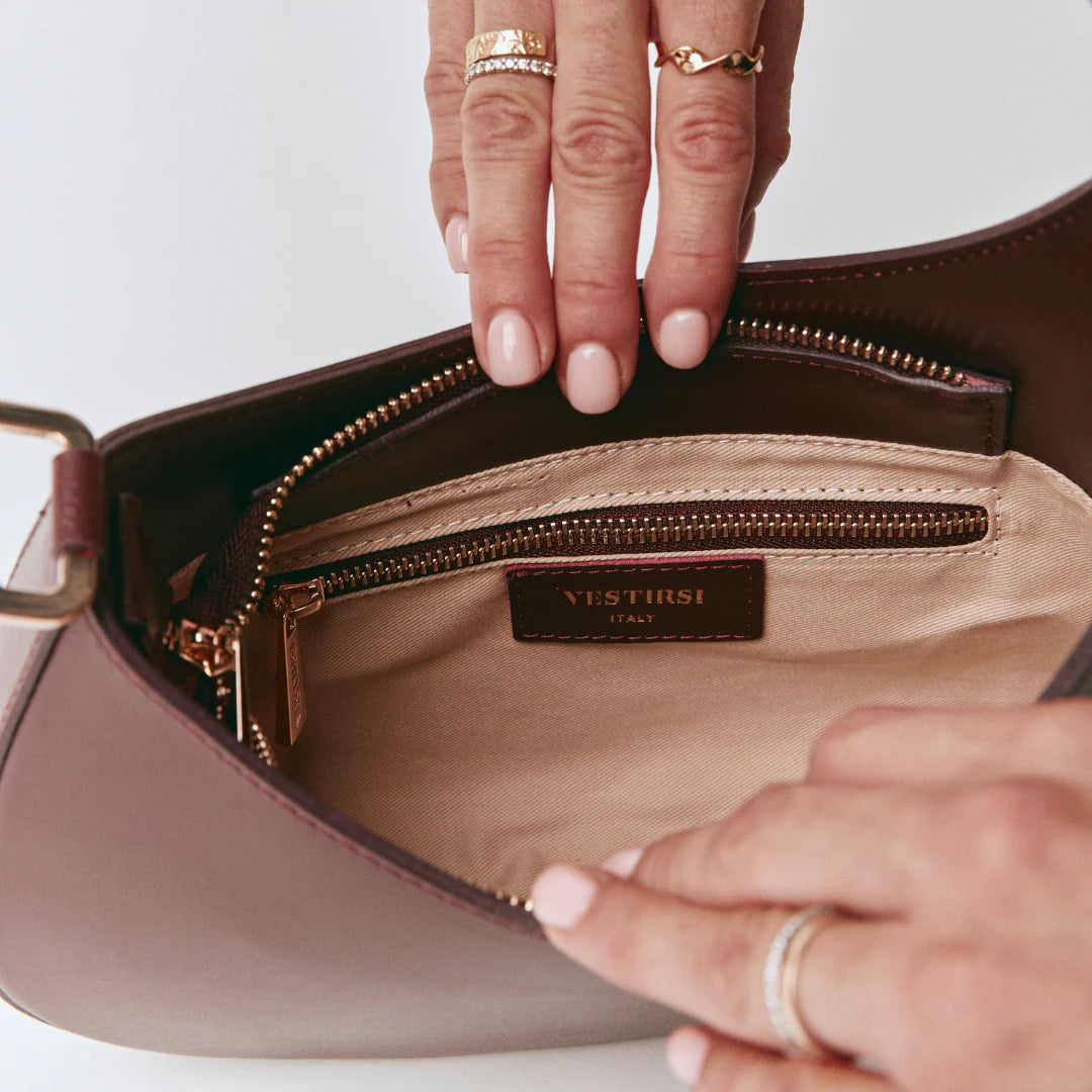 Vestirsi Alyssa Bordeaux Asymmetrical Bag