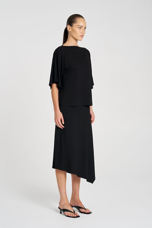 SEPTEMBER PRE ORDER Mela Purdie Picasso Top F01 8838 - BLACK