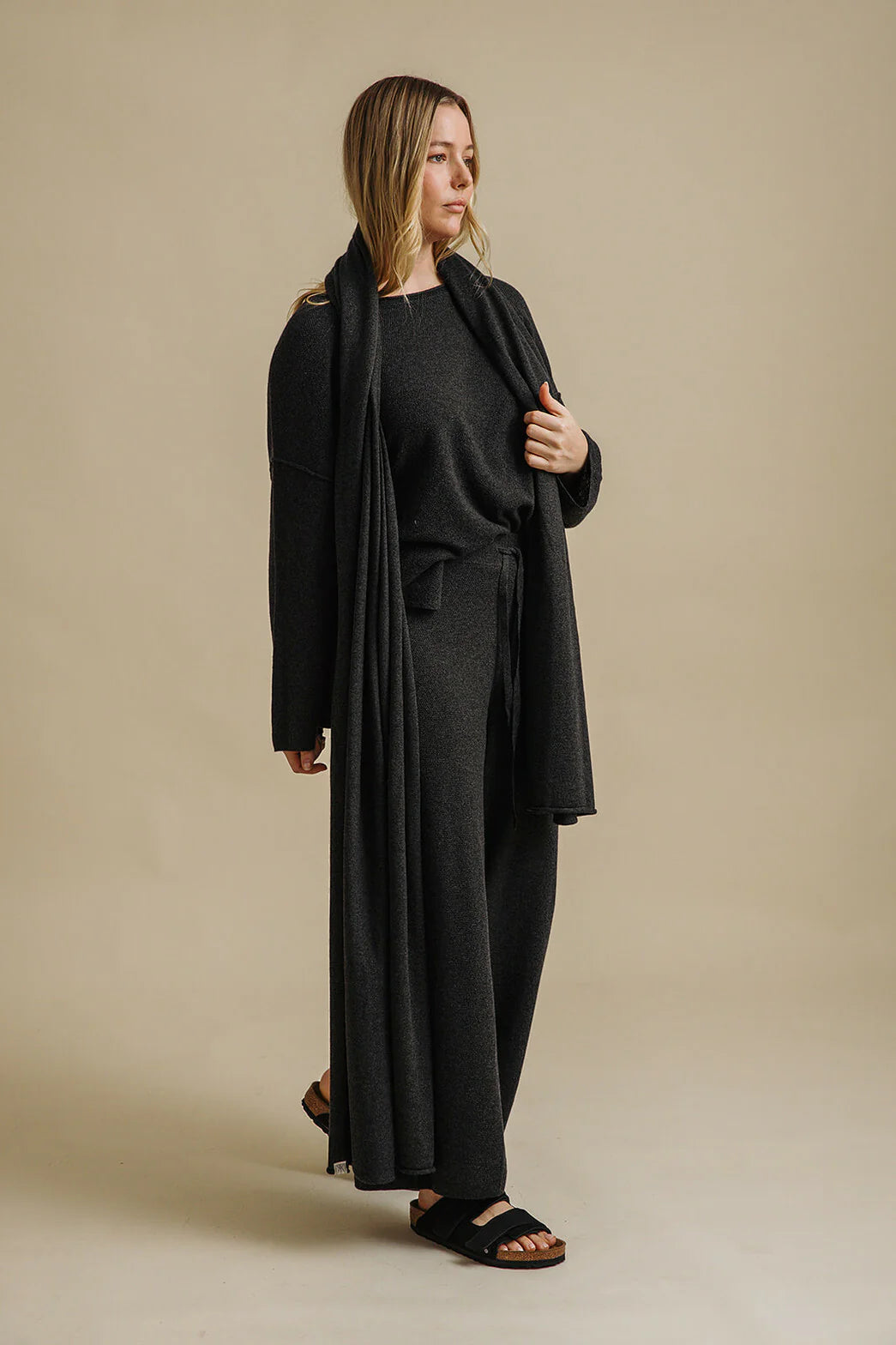 Talamaya Winter Retreat Merino Cotton Pullover - Ghost Grey