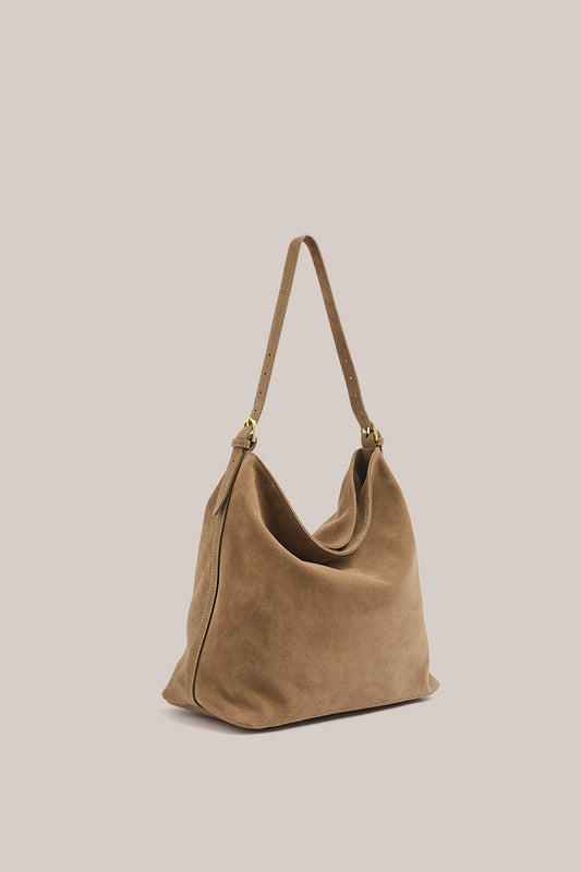 Vestirsi Savannah Brown Suede Hobo Bag