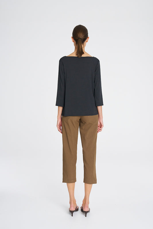 March Pre Order Mela Purdie Relaxed Boat Neck F01 2630 - CANYON