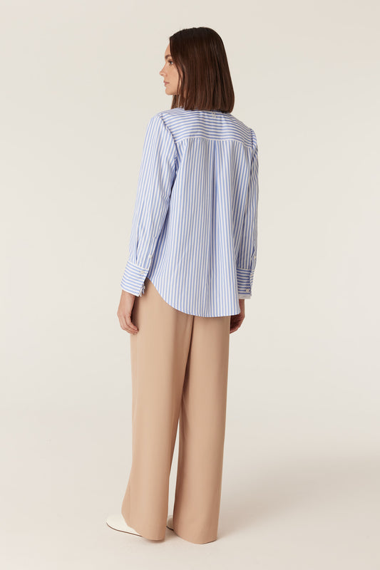 Cable Melbourne Paris Shirt - Blue Stripe