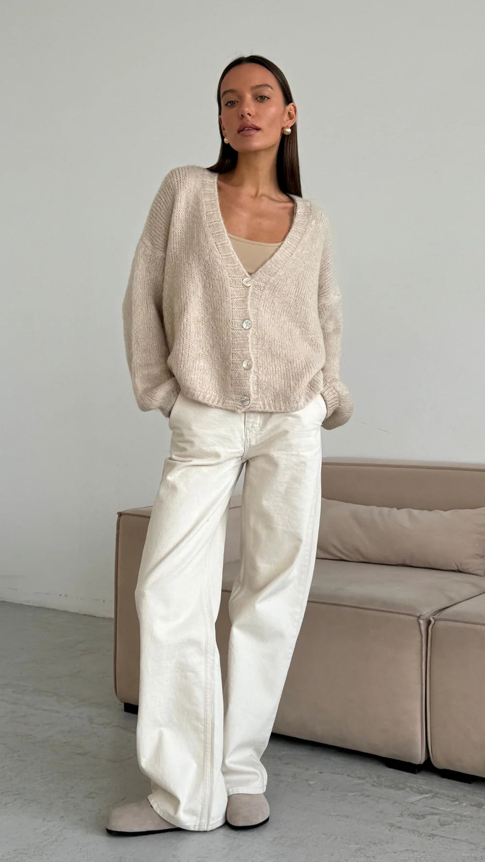 Charli London RUBY Cardigan - STONE