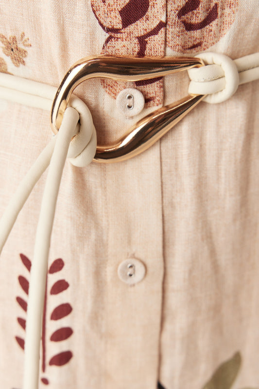 Cable Melbourne Venetian Belt - Ivory