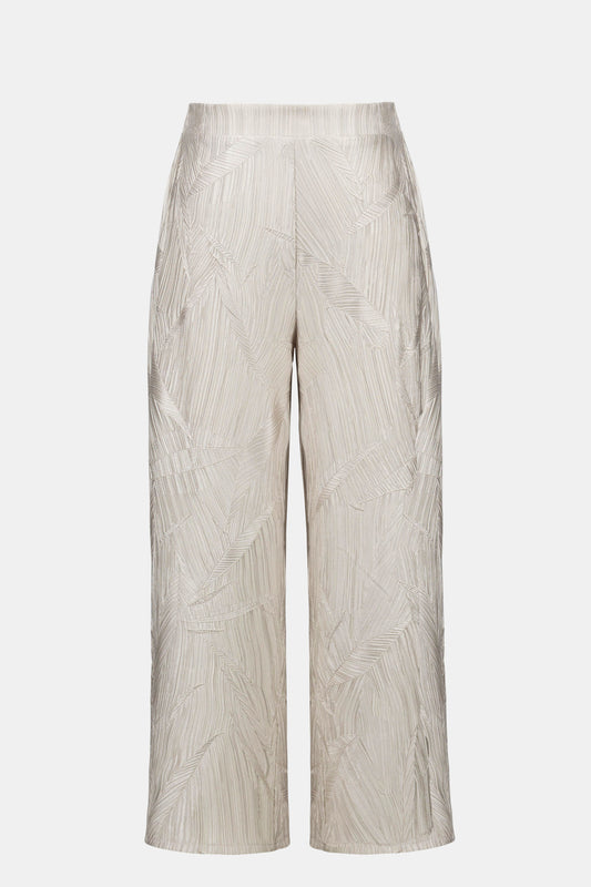 Joseph Ribkoff Pleated Satin Pull-On Culotte Pants 261161 - MOONSTONE