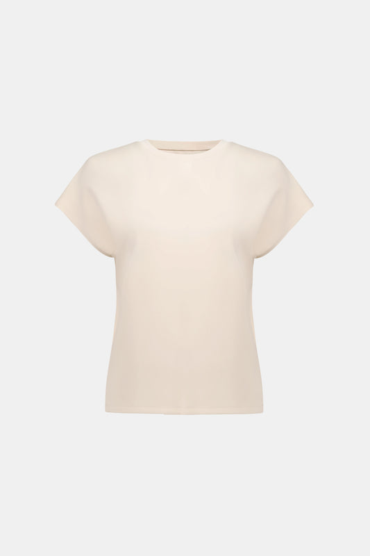 Joseph Ribkoff SPORT Scuba Jersey Crewneck Boxy Top 263636 - Birch