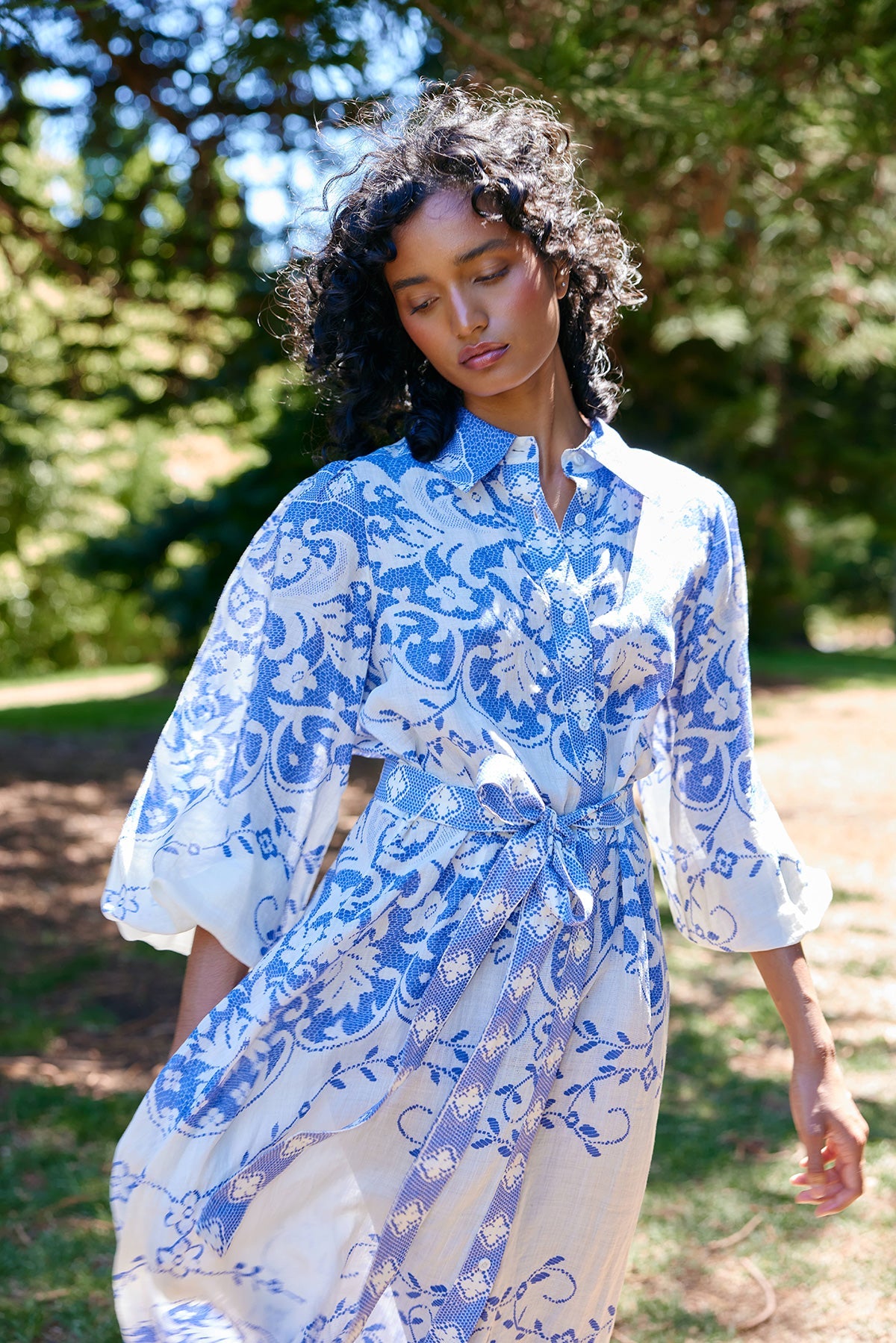 August Pre Order ASTON STUDIO Lucille Dress - ANTIQUE/ ROYAL