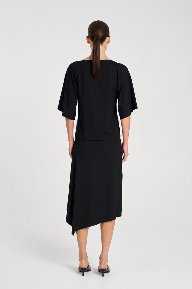 SEPTEMBER PRE ORDER Mela Purdie Picasso Top F01 8838 - BLACK