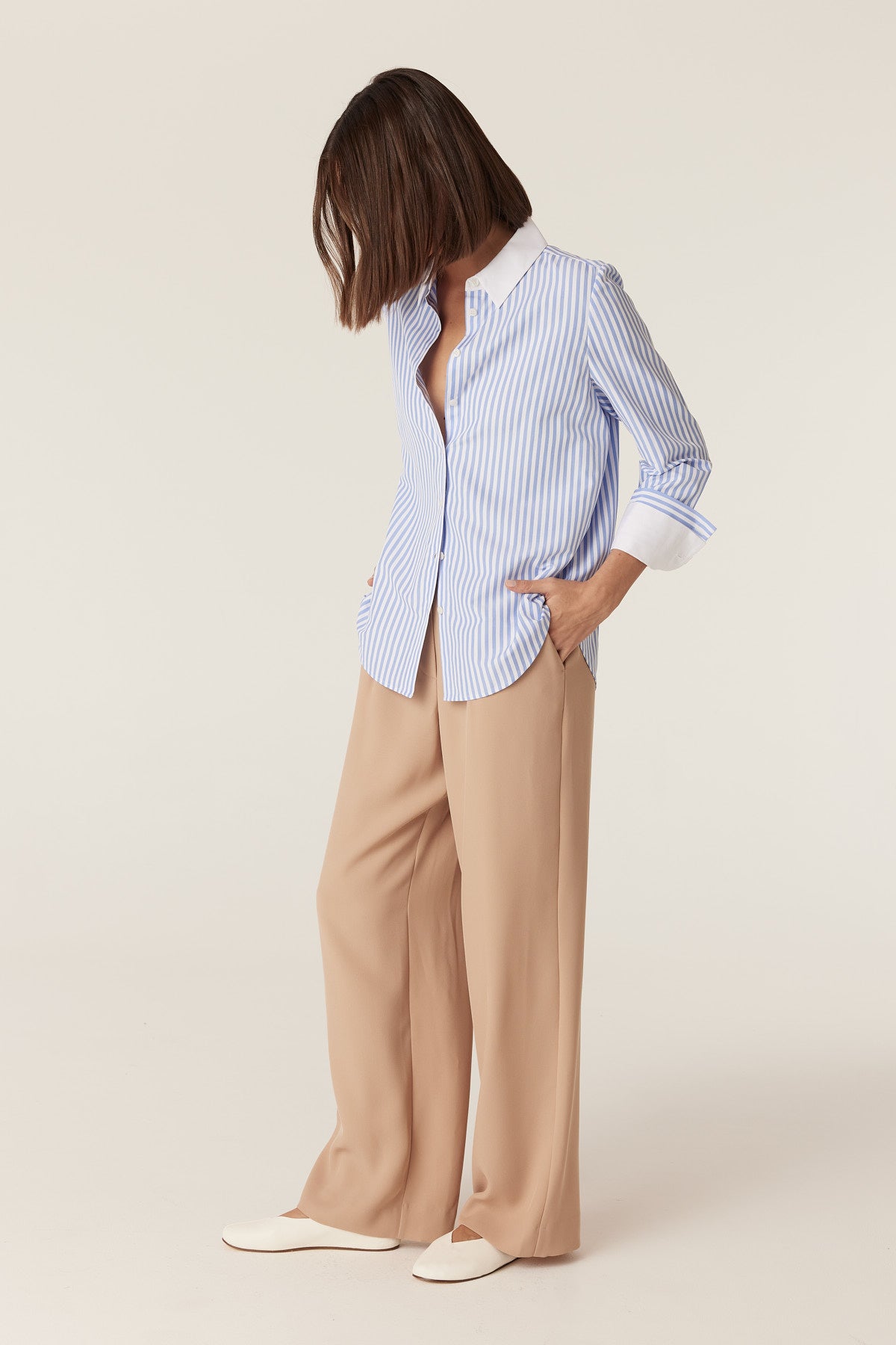 Cable Melbourne Paris Shirt - Blue Stripe