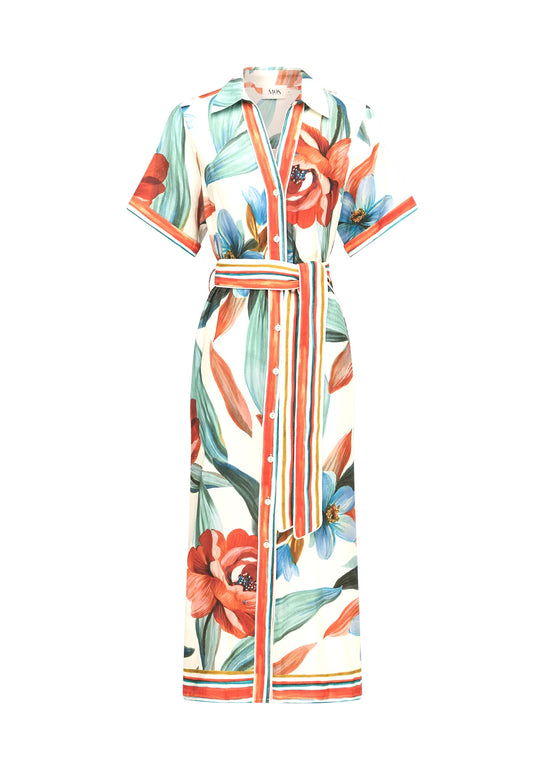 MOS The Label Fiorina Print Shirt Dress