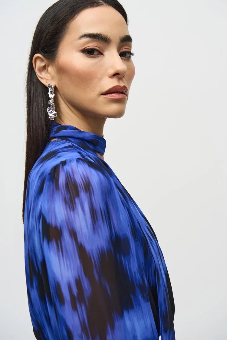 Joseph Ribkoff Chiffon Abstract Print Midi Dress
244924