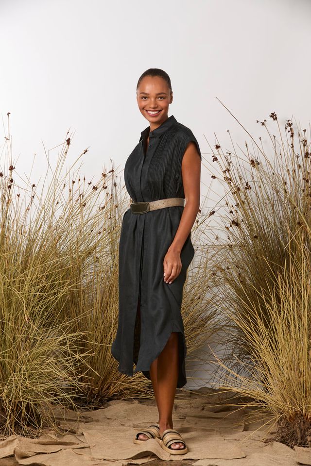 Maud Dainty Bobby Pins Dress - BLACK