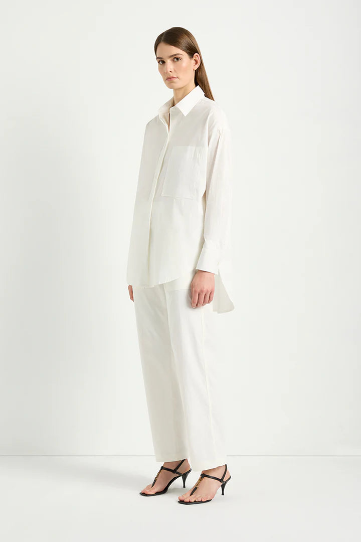 Mela Purdie Relaxed Pocket Shirt F65 8101 - White
