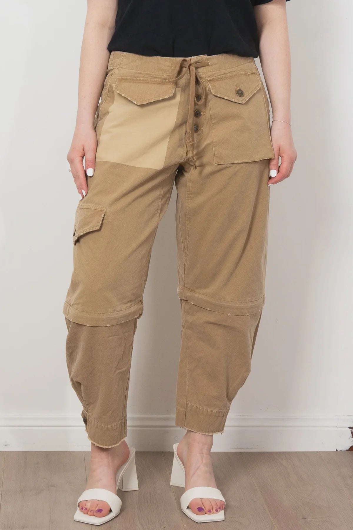 Maud Dainty Trucker Jeans - Olive OR Camel