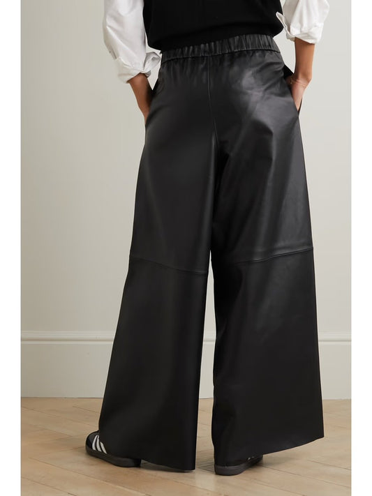 DEA The Label Wide Leg Leather Pant