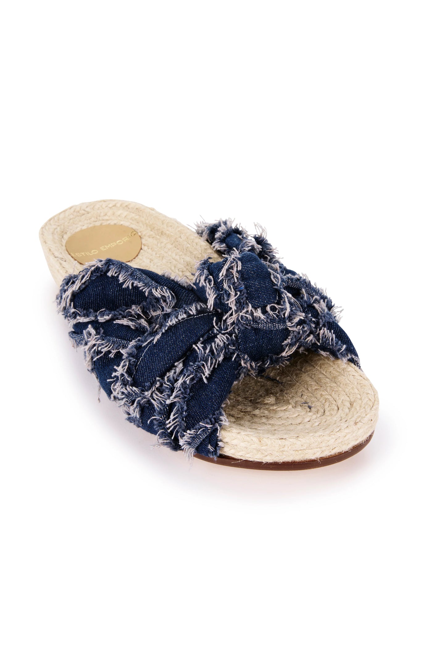 Estilo Emporio CIRCE KNOTTED SLIDE - DENIM