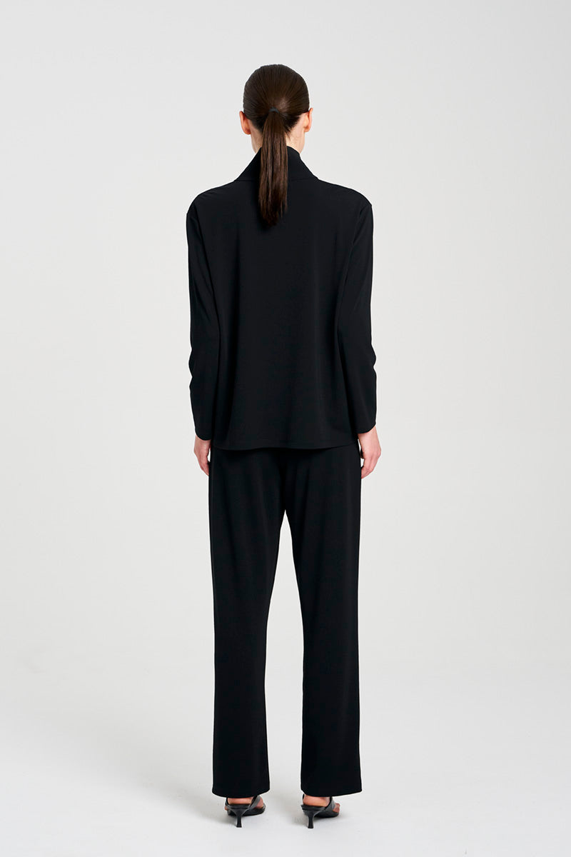 JULY PRE ORDER Mela Purdie Zip Front Sweater F007 8359 - Black