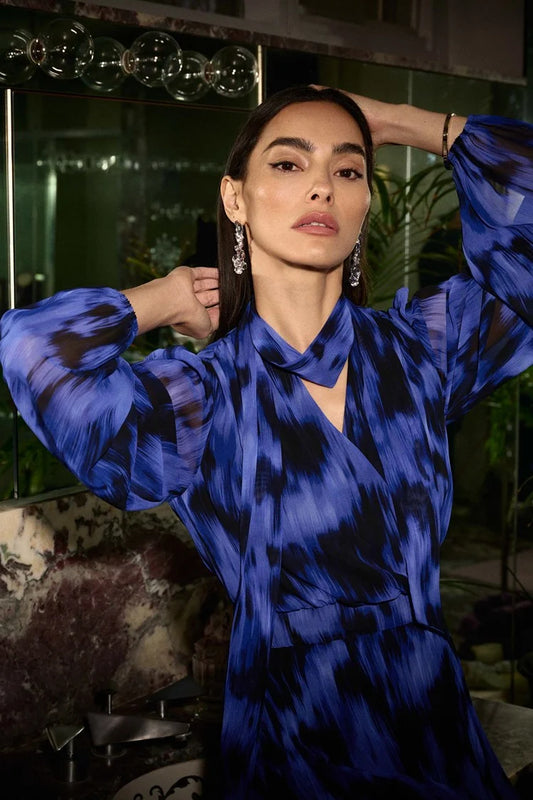 Joseph Ribkoff Chiffon Abstract Print Midi Dress
244924