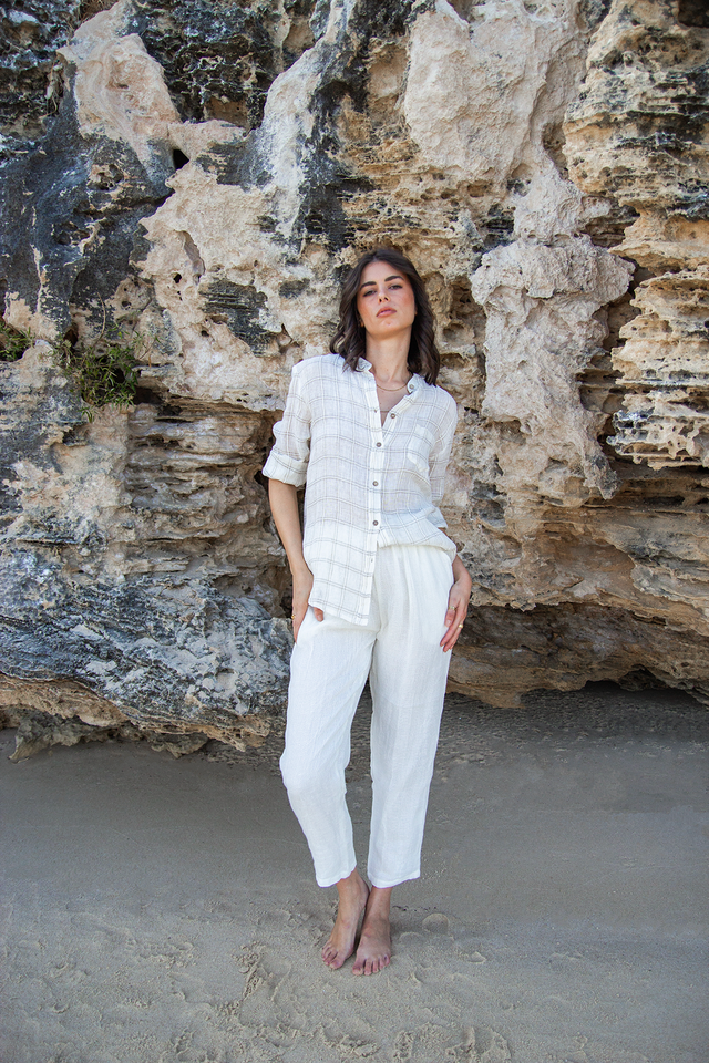 SCANDI & CO Piper Shirt - BEIGE CHECK