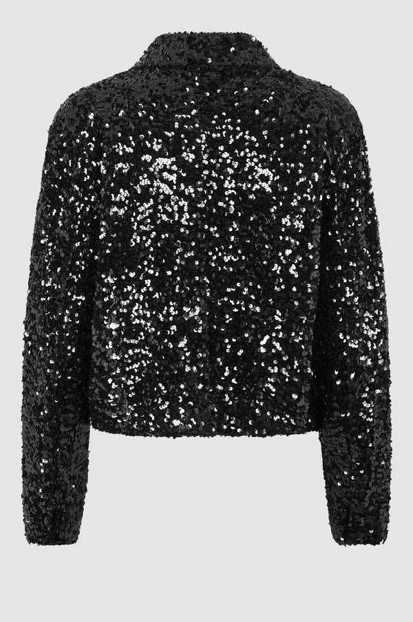 Second Female Luxurious Crop Blazer - Black