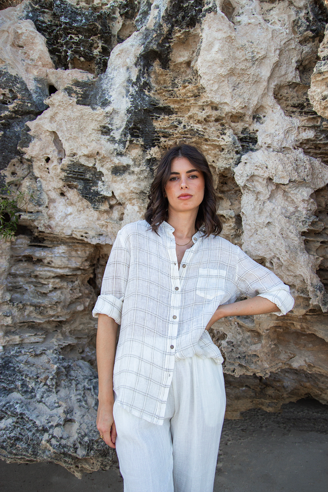 SCANDI & CO Piper Shirt - BEIGE CHECK