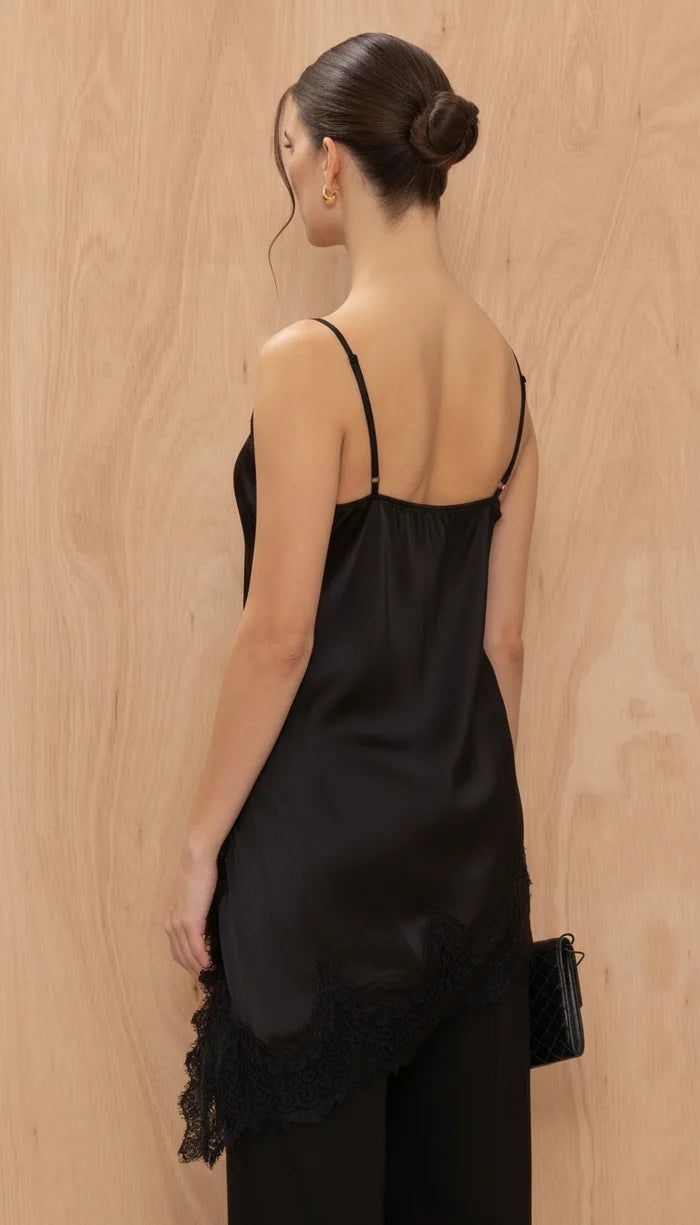 Charli London ANDREA Lace Top - BLACK