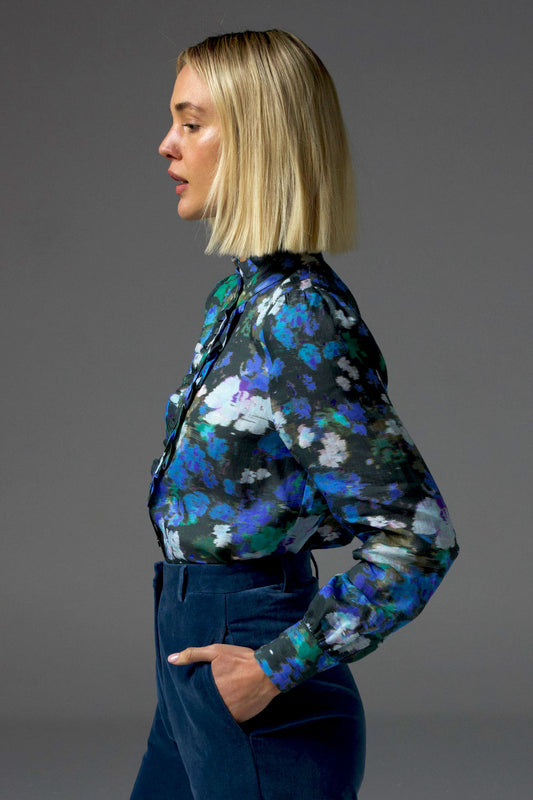 Zoe Kratzmann Dialect Top - Forest Blur