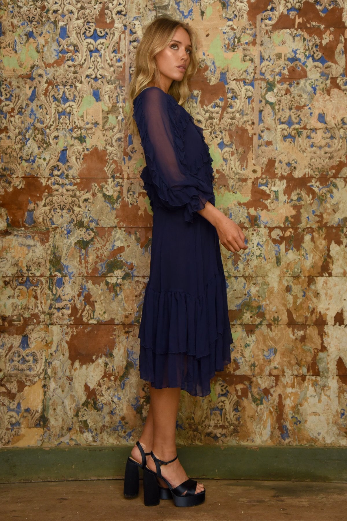 Trelise Cooper Frill at Ease Dress - Navy