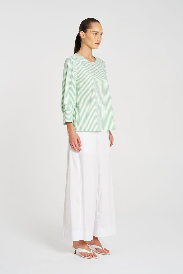 SEPTEMBER PRE ORDER Mela Purdie Wide Cross Pant F65 1944 - WHITE