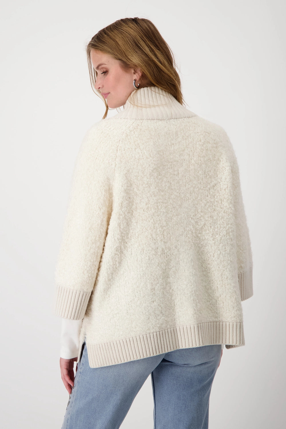 Monari Boucle Stand Up Collar Jacket Style 807906