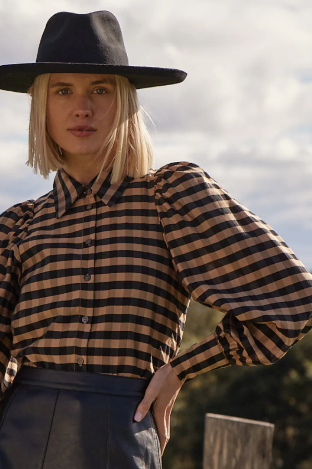PRE ORDER Zoe Kratzmann Mirage Top - Toffee Check