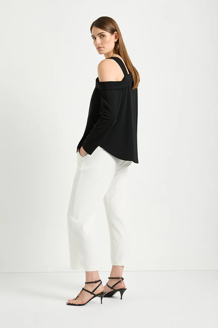 Mela Purdie Drop Shoulder Top F007 8514 - Black