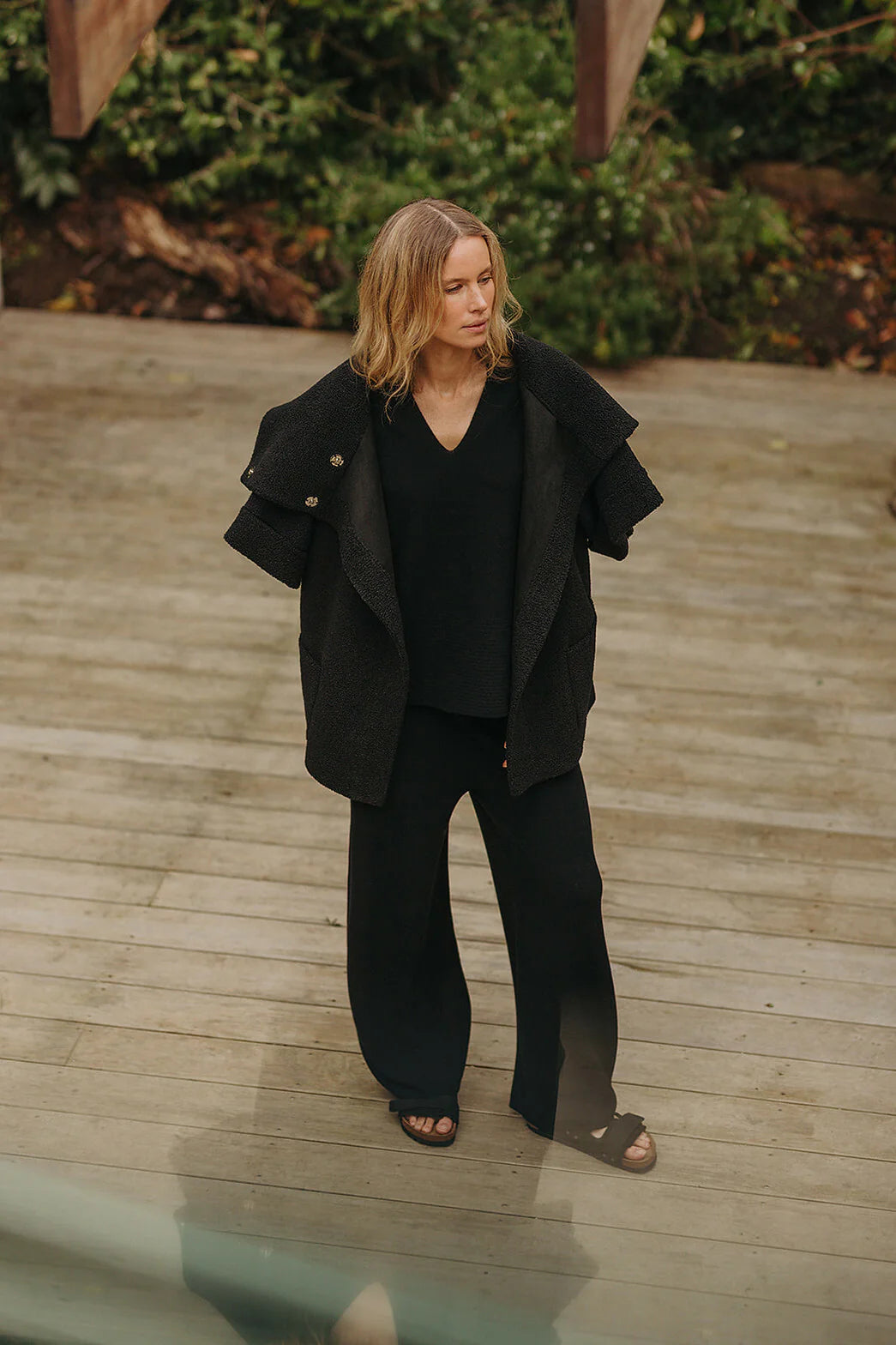 Talamaya Grace Merino Cotton Pant - Black