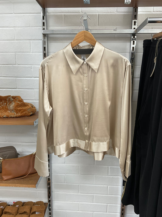 MAUD DAINTY Lizette Top - CHAMPAGNE and BLACK