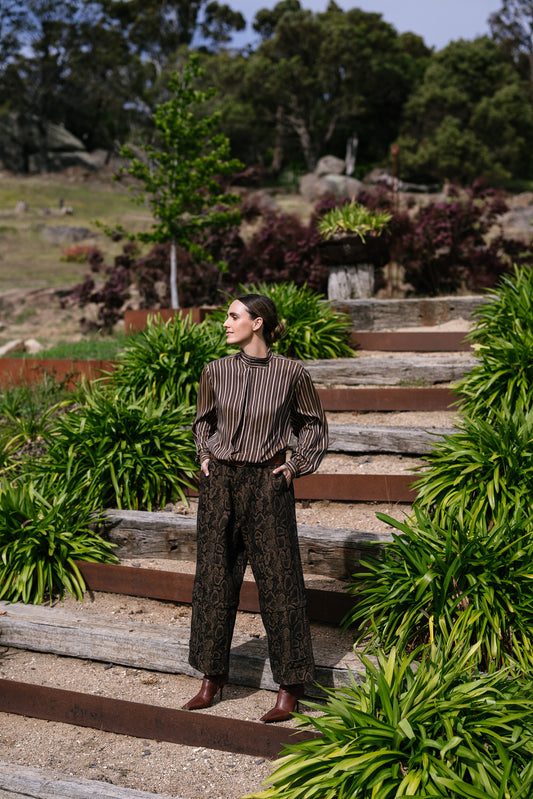 Maud Dainty Trucker - Brown Snake