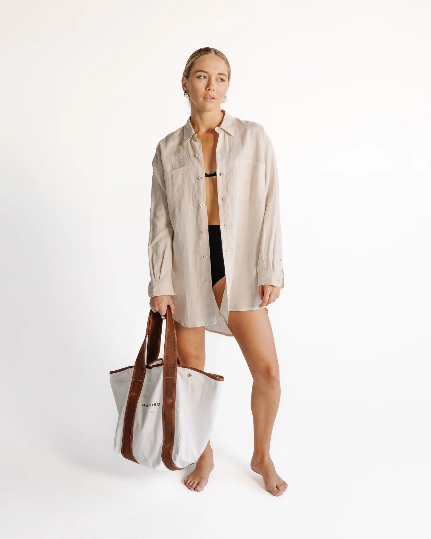 Sara Fox Terre Shirt Dress - Oyster