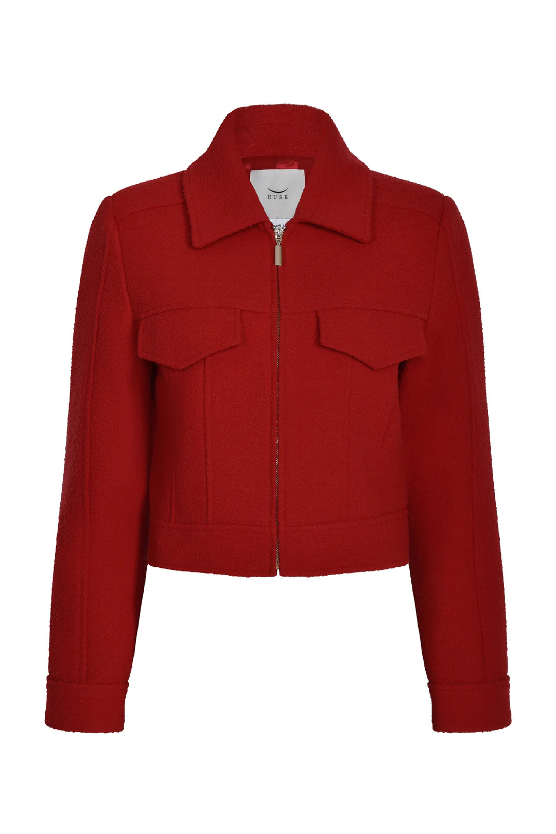 HUSK Boucle Jacket - Red