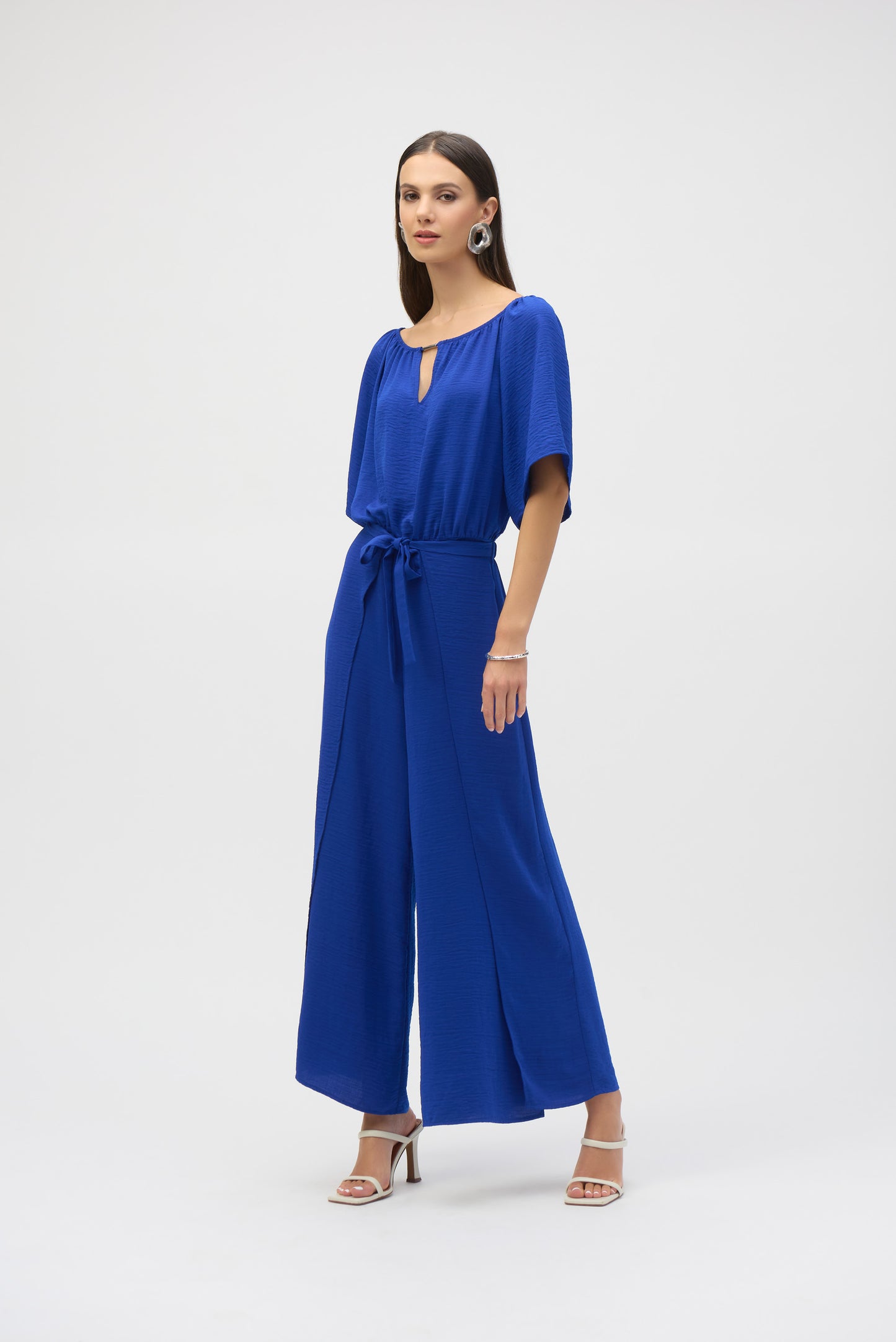 Joseph Ribkoff Gauze Off-Shoulder Culotte Jumpsuit ROYAL SAPPHIRE
252170