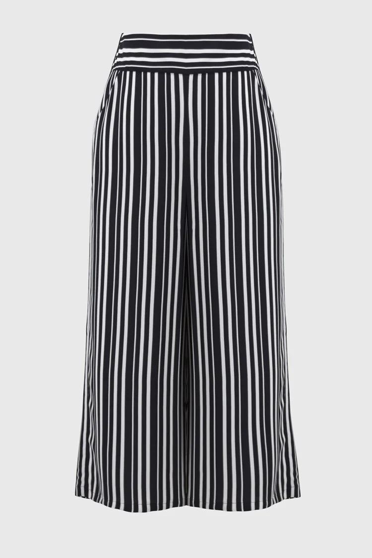 Joseph Ribkoff Woven Stripe Print Culotte Pants
251162