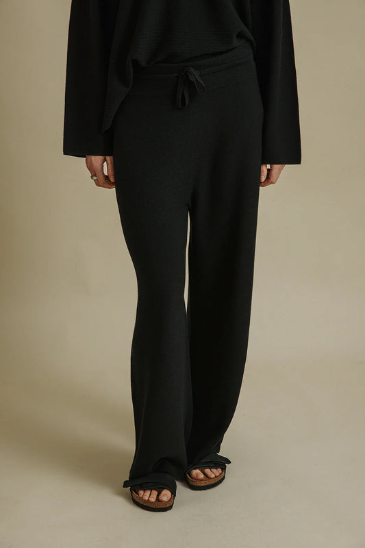 Talamaya Grace Merino Cotton Pant - Black